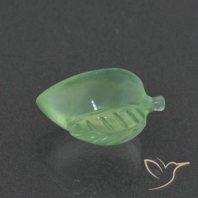 5.59 ct Green Prehnite Stone, Natural Prehnite in Carved Fruit Shape for Sale
