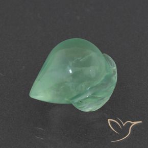 6.68 ct Green Prehnite Stone, Natural Prehnite in Carved Fruit Shape for Sale