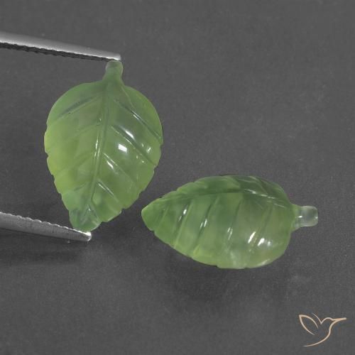 11.8 ct Carved Prehnite, 15.8 x 10.8 mm From South Africa, Photo A