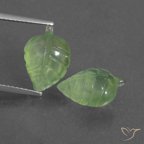 7.42 ct Carved Prehnite, 13.3 x 9.5 mm From South Africa, Photo A