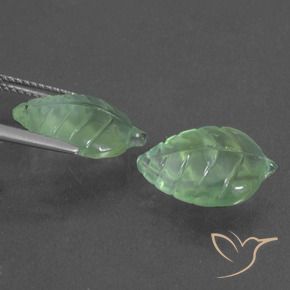 Prehnite Gemstones in 15 x 10 mm (calibrated) Size for Sale, Prehnite Stones in Warm Green Color