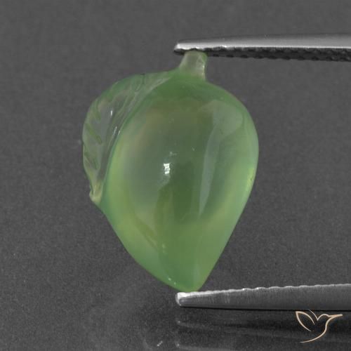 7.00ct Natural Medium Green Prehnite, Fancy, Translucent