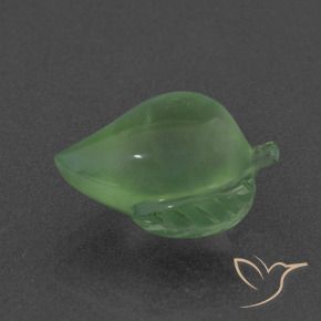 6.40 ct Green Prehnite Stone, Natural Prehnite in Carved Fruit Shape for Sale