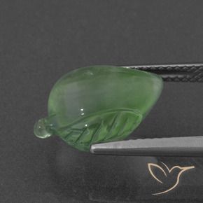 Prehnite Gemstone in 15 x 10.5 mm Size for Sale, Prehnite Stone in Medium Green Color