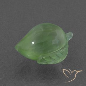 8.31 ct Green Prehnite Stone, Natural Prehnite in Carved Fruit Shape for Sale