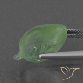 Prehnite Gemstone in 15.4 x 11.2 mm Size for Sale, Prehnite Stone in Pear Green Color