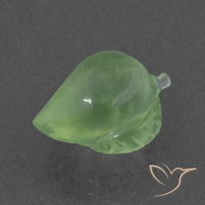 8.26 ct Green Prehnite Stone, Natural Prehnite in Carved Fruit Shape for Sale