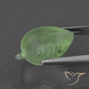 Prehnite Gemstone in 15.5 x 11 mm Size for Sale, Prehnite Stone in Medium Green Color