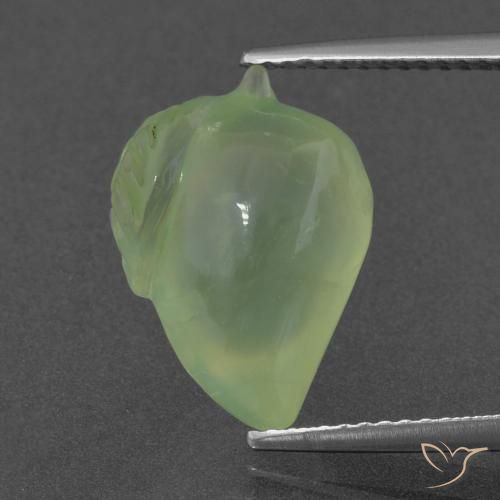 7.98ct Natural Pale Lime Green Prehnite, Fancy, Translucent