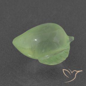 7.98 ct Green Prehnite Stone, Natural Prehnite in Carved Fruit Shape for Sale