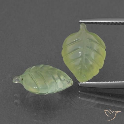 8.52 ct Carved Prehnite, 13.8 x 10.1 mm From South Africa, Photo A