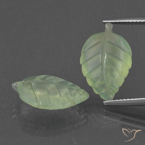 13.06 ct Carved Prehnite, 17.4 x 11.4 mm From South Africa, Photo A