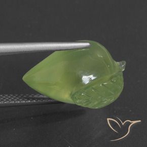 Prehnite Gemstone in 18 x 13 mm (calibrated) Size for Sale, Prehnite Stone in Lime Green Color