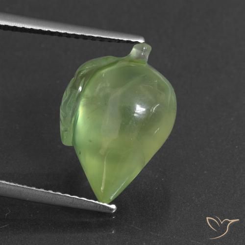 10.14ct Natural Medium Green Prehnite, Fancy, Translucent