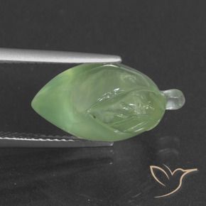 Prehnite Gemstone in 17.6 x 11.3 mm Size for Sale, Prehnite Stone in Yellow Green Color