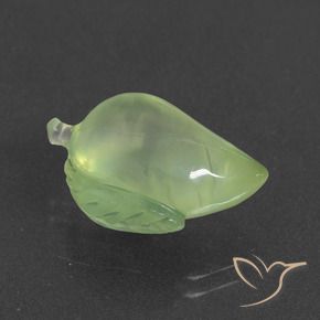 10.11 ct Green Prehnite Stone, Natural Prehnite in Carved Fruit Shape for Sale