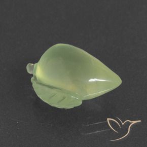 7.50 ct Green Prehnite Stone, Natural Prehnite in Carved Fruit Shape for Sale