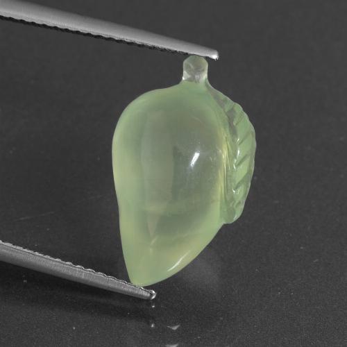 Pale Lime Green Пренит Камень - 10.1ct Фигурка фрукт (ID: 418345)