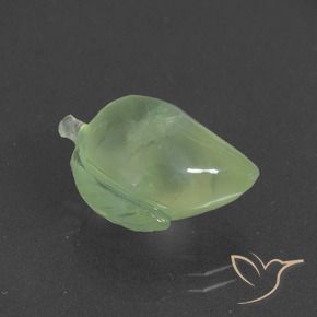 11.82 ct Green Prehnite Stone, Natural Prehnite in Carved Fruit Shape for Sale