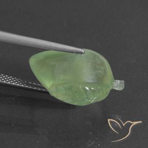 Prehnite Gemstone in 18.2 x 12 mm Size for Sale, Prehnite Stone in Yellow Green Color