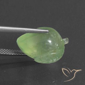 Prehnite Gemstone in 16 x 12 mm (calibrated) Size for Sale, Prehnite Stone in Pale Lime Green Color