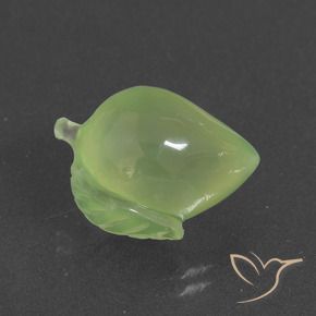 11.75 ct Green Prehnite Stone, Natural Prehnite in Carved Fruit Shape for Sale