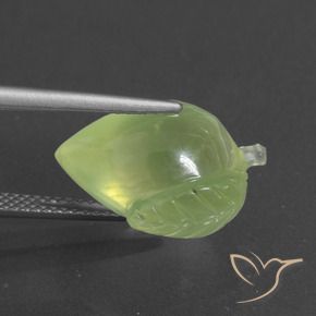 Prehnite Gemstone in 16.8 x 12.4 mm Size for Sale, Prehnite Stone in Yellowish Green Color