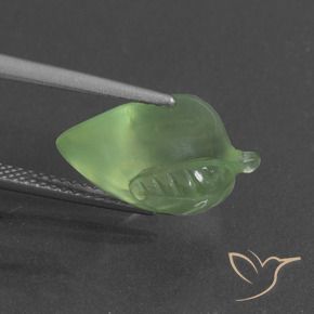 Prehnite Gemstone in 15.6 x 11.3 mm Size for Sale, Prehnite Stone in Medium Green Color