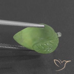 Prehnite Gemstone in 16 x 12 mm (calibrated) Size for Sale, Prehnite Stone in Medium Green Color