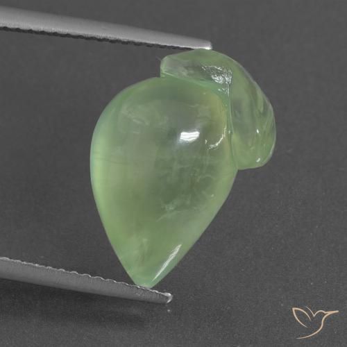 10.20ct Natural Medium Green Prehnite, Fancy, Translucent