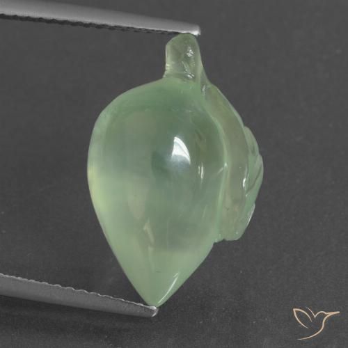 10.77ct Natural Light Yellow Green Prehnite, Fancy, Translucent
