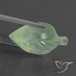 Prehnite Gemstone in 18.5 x 11.8 mm Size for Sale, Prehnite Stone in Light Yellow Green Color