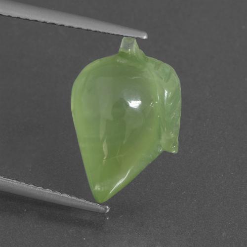 Yellowish Green Prehnite Gem - 8.9ct Carved Fruit (ID: 418353)