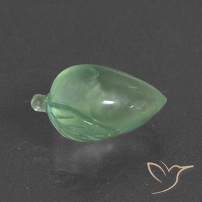 8.48 ct Green Prehnite Stone, Natural Prehnite in Carved Fruit Shape for Sale