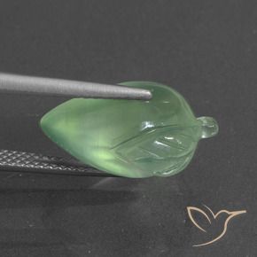 Prehnite Gemstone in 16.4 x 10.6 mm Size for Sale, Prehnite Stone in Warm Green Color