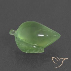 9.18 ct Green Prehnite Stone, Natural Prehnite in Carved Fruit Shape for Sale