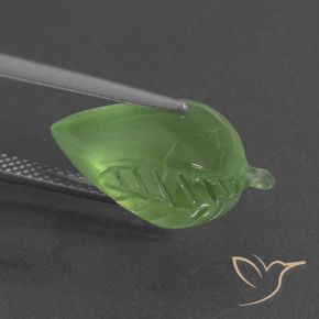 Prehnite Gemstone in 17.3 x 11.7 mm Size for Sale, Prehnite Stone in Lime Green Color