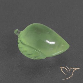 8.87 ct Green Prehnite Stone, Natural Prehnite in Carved Fruit Shape for Sale
