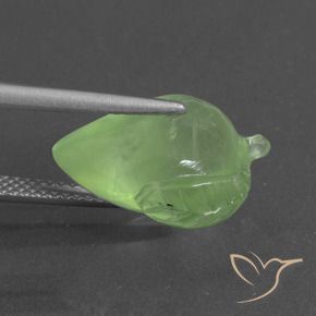 Prehnite Gemstone in 16.6 x 11.2 mm Size for Sale, Prehnite Stone in Yellowish Green Color