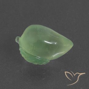 8.31 ct Green Prehnite Stone, Natural Prehnite in Carved Fruit Shape for Sale