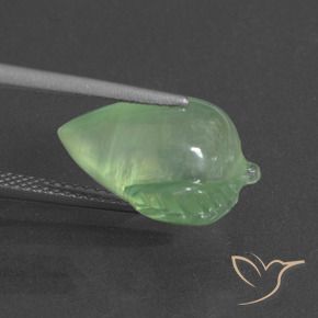Prehnite Gemstone in 15.5 x 10.6 mm Size for Sale, Prehnite Stone in Medium Green Color