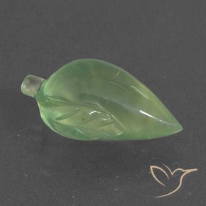 9.43 ct Green Prehnite Stone, Natural Prehnite in Carved Fruit Shape for Sale