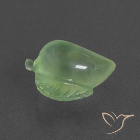 8.30 ct Green Prehnite Stone, Natural Prehnite in Carved Fruit Shape for Sale