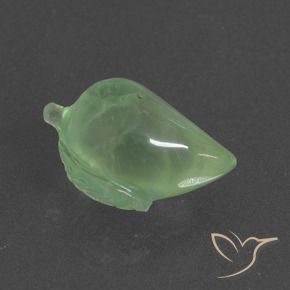 8.55 ct Green Prehnite Stone, Natural Prehnite in Carved Fruit Shape for Sale