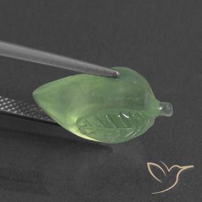 Prehnite Gemstone in 16.7 x 10.4 mm Size for Sale, Prehnite Stone in Pear Green Color