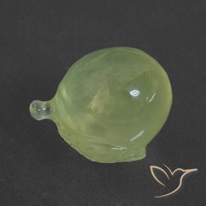 15.46 ct Green Prehnite Stone, Natural Prehnite in Carved Fruit Shape for Sale