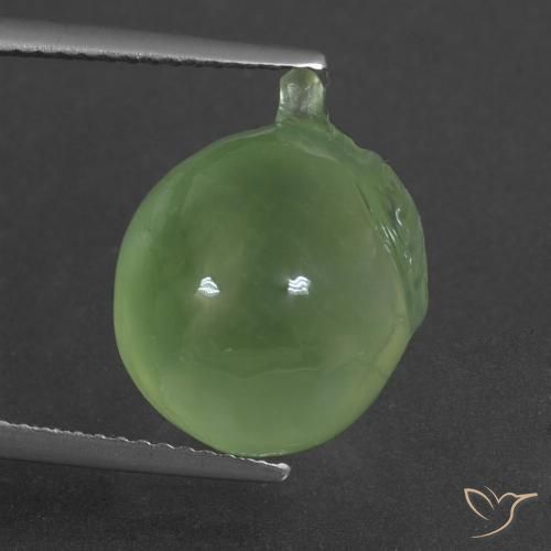 13.40ct Natural Pale Pear Green Prehnite, Fancy, Translucent