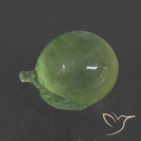 13.40 ct Green Prehnite Stone, Natural Prehnite in Carved Fruit Shape for Sale