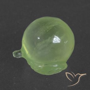 12.12 ct Green Prehnite Stone, Natural Prehnite in Carved Fruit Shape for Sale