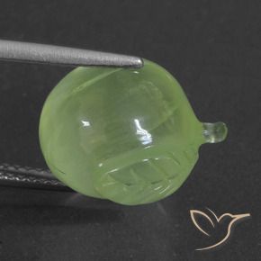 Prehnite Gemstone in 14.3 x 13 mm Size for Sale, Prehnite Stone in Lime Green Color